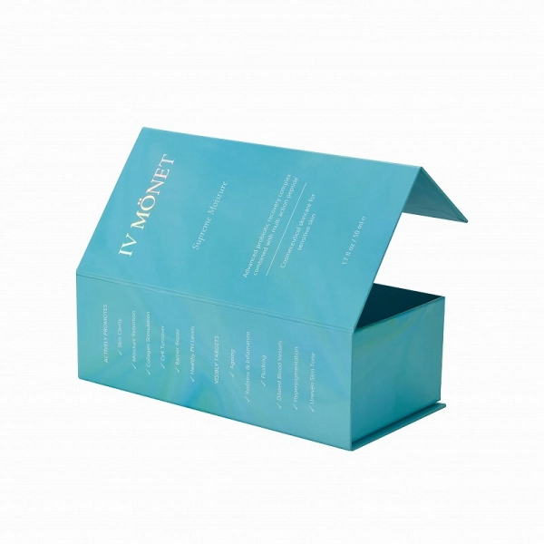Luxury skincare  magnetic box with EVA Foam Side View