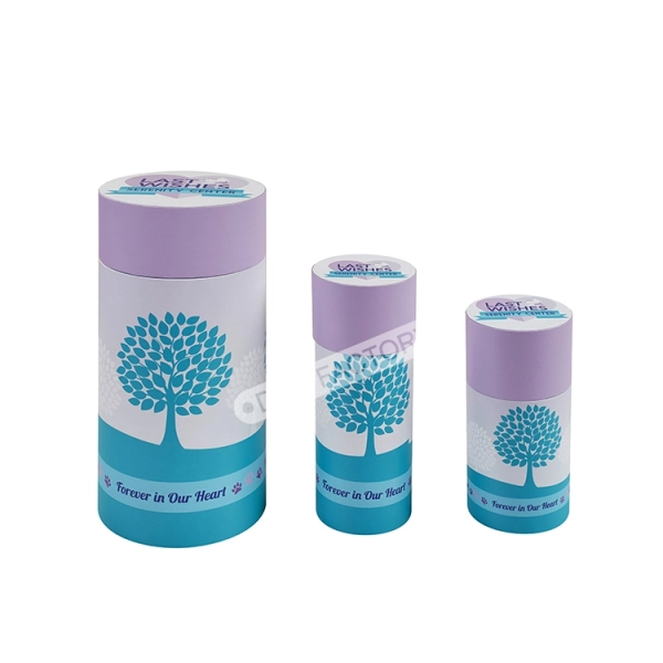 Recyclable Material Round Tube Paper Box for Candle Side View
