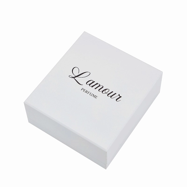 Luxury Custom Slant Edge Hinged Gift Box with Ribbon & EVA Insert Side View