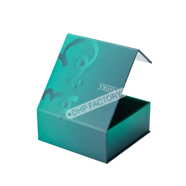custom magnetic gift box with printed lid for luxury packaging Side View