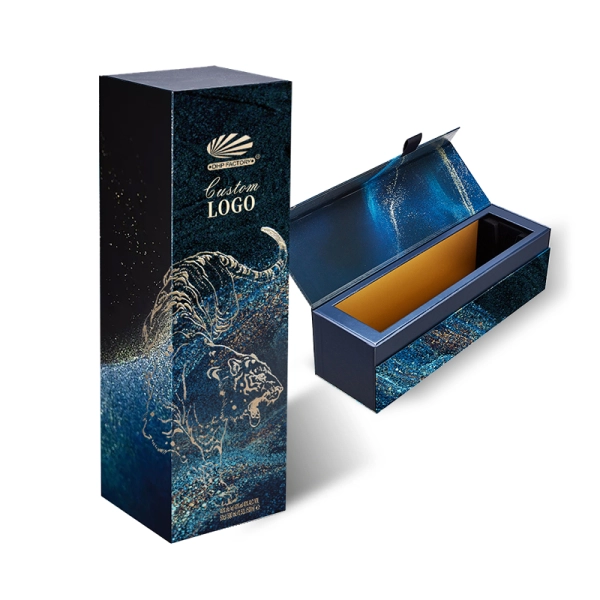 Luxury Liquor Wine Rigid Magnetic Closure Packaging Box