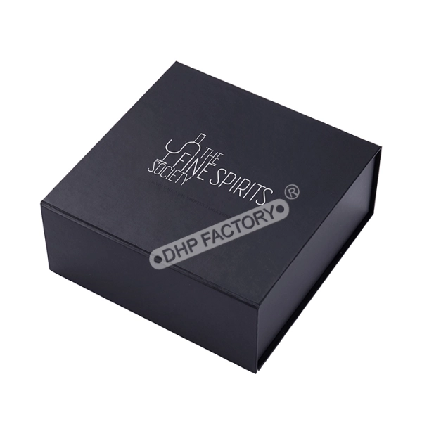 Magnetic Champagne Glass Gift Box with EVA Foam Side View