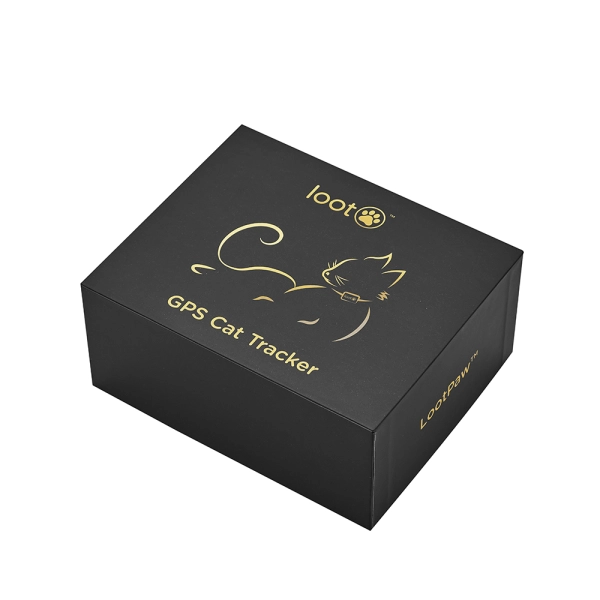 Matte Black Texture Paper Rigid Earphone Packaging Gift Box  Side View