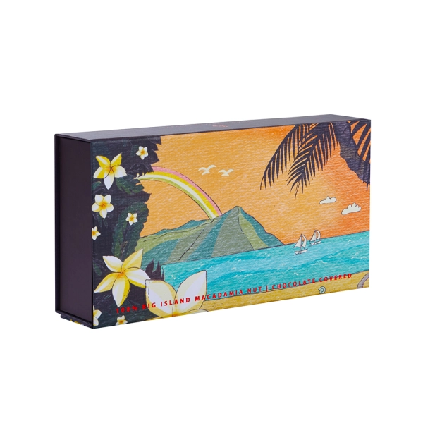 Valentines Chocolate Box with Custom Logo Design Folding Packaging Side View