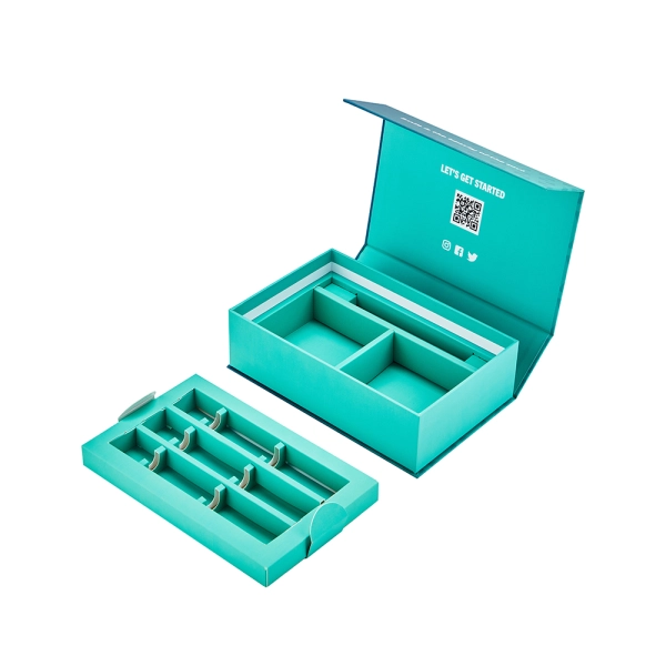 Elegant Custom Teeth Whitening Aligner Dental Packaging Box Side View