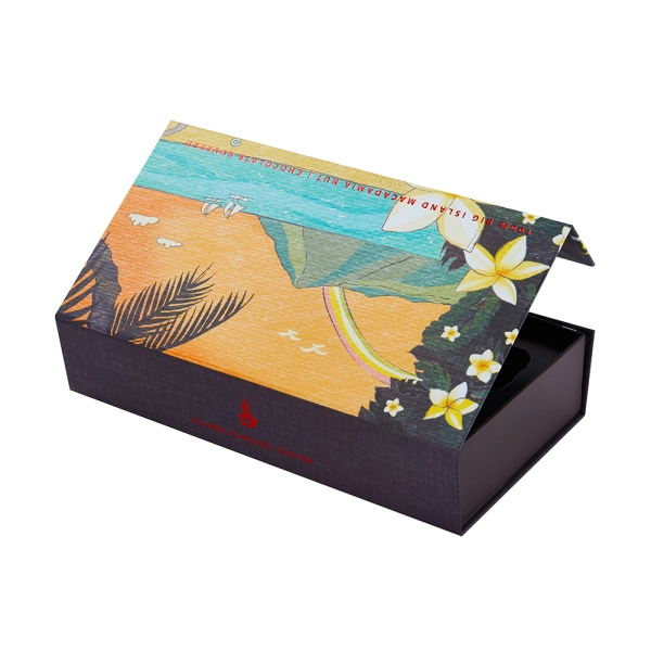 Valentines Chocolate Box with Custom Logo Design Folding Packaging Side View