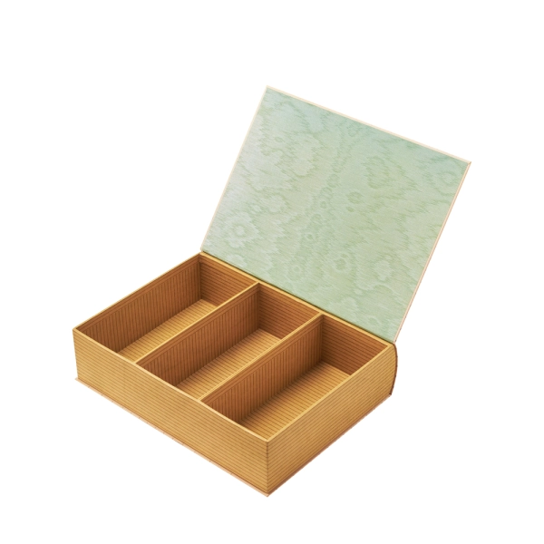 Rigid Cardboard Fake Book Shaped Box with Magnetic Lid Side View
