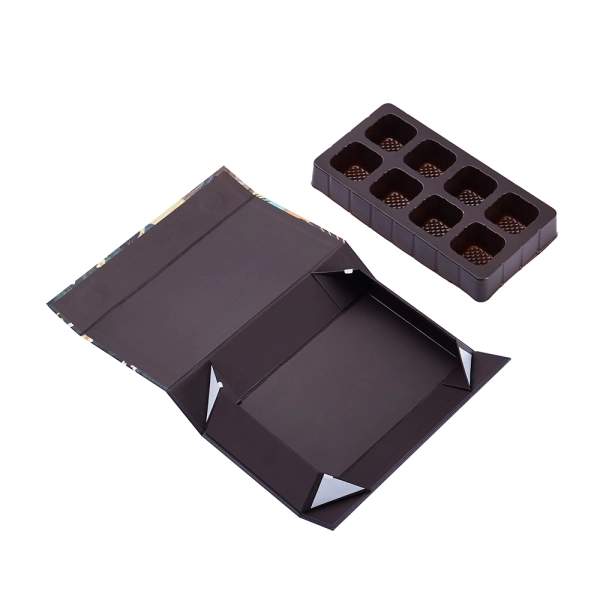 Valentines Chocolate Box with Custom Logo Design Folding Packaging Side View