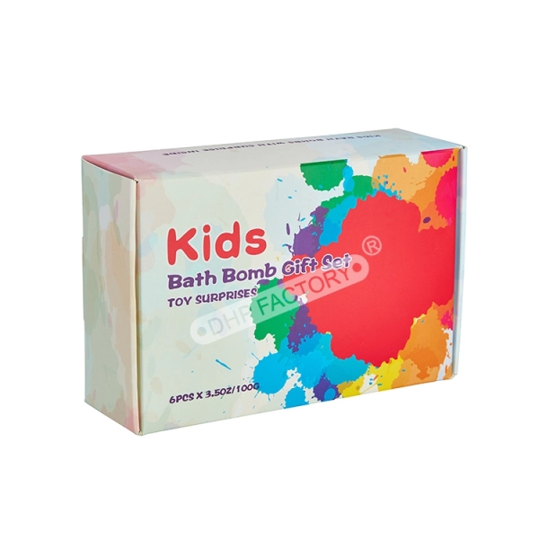 CMYK Printing Bath Bomb Gift Mailer Box Set Side View