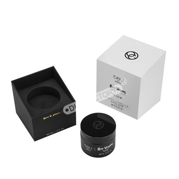 Elegant Custom Cosmetic Packaging Box with EVA Foam Side View