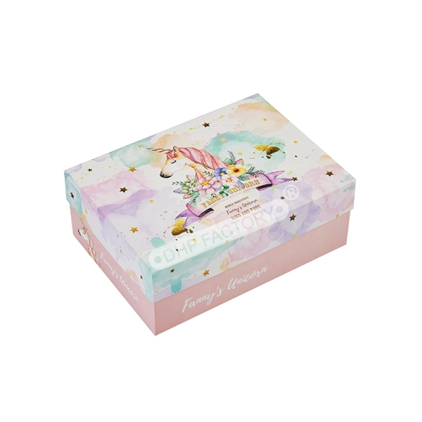 2-Piece Square Hard Paper Gift Box Side View