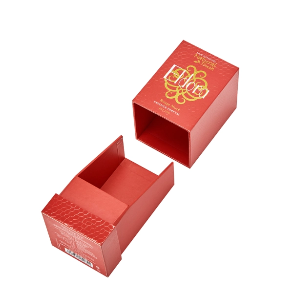 Luxury Perfume Subscription Box with Fancy Paper Side View