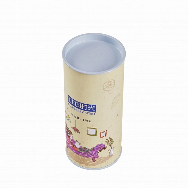 Custom PE-Coated Paper Tube Packaging for Dry Food Side View