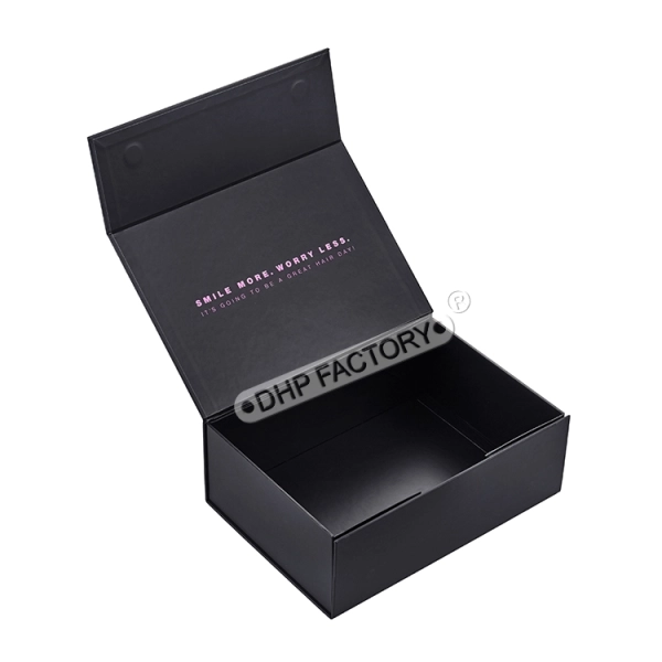 Magnetic Champagne Glass Gift Box with EVA Foam Side View
