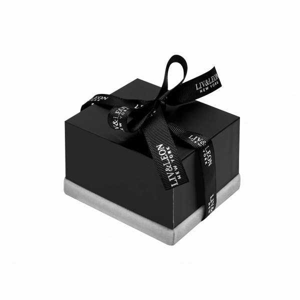 Jewelry Box with Velvet Soft-Padded Base and Logo Ribbon Closure