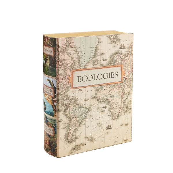 Rigid Cardboard Fake Book Shaped Box with Magnetic Lid Side View