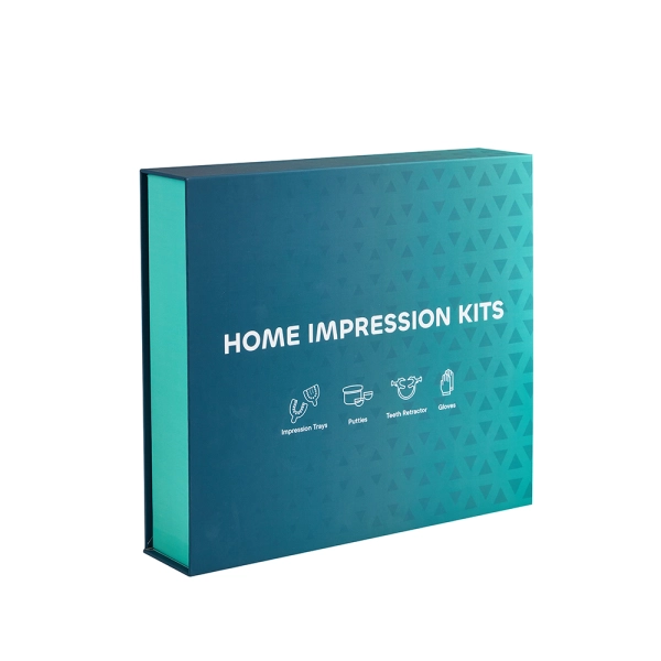 Elegant Custom Teeth Whitening Aligner Dental Packaging Box Side View