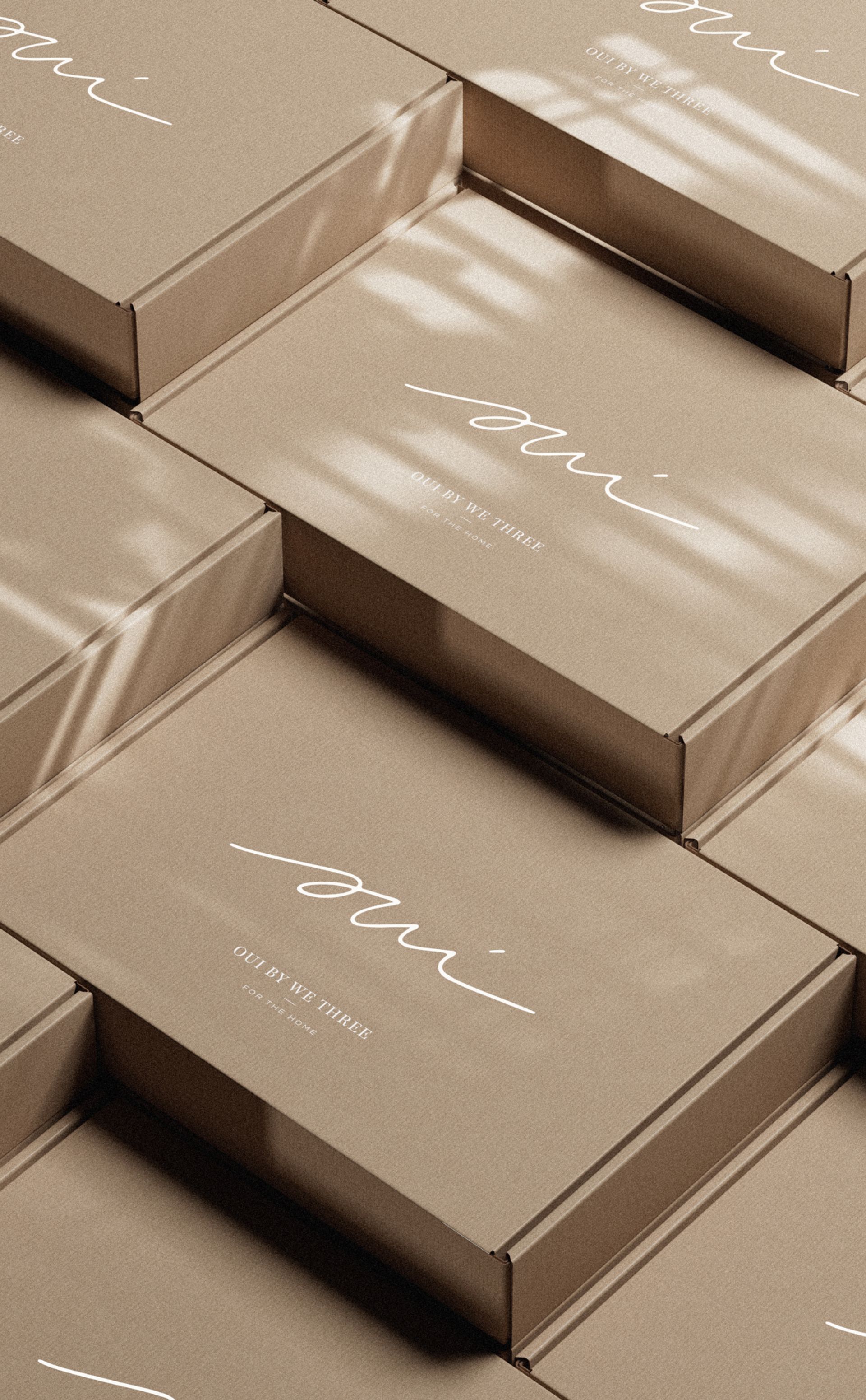 其中包括图片：Custom branding for Oui By We Three Interior Design